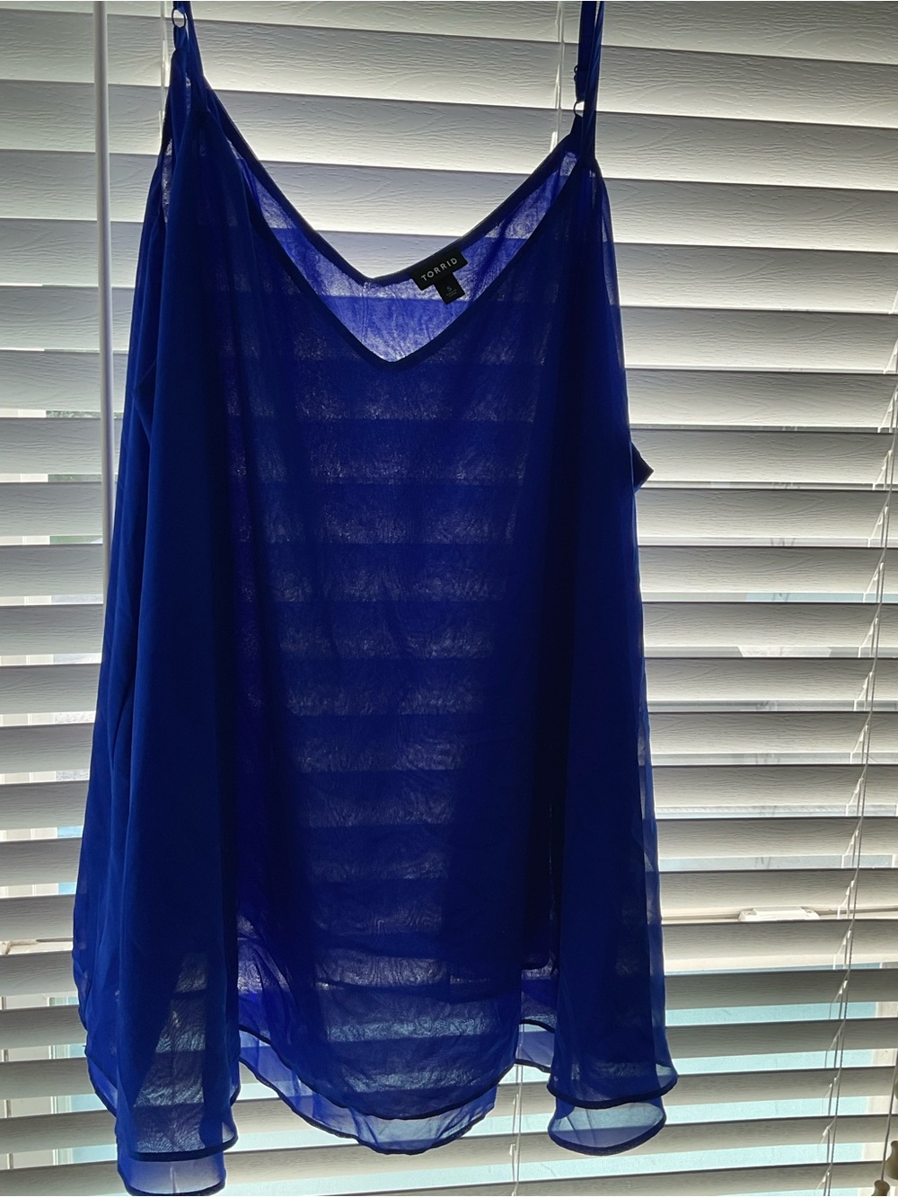 torrid Cobalt Blue Sheer V-Neck Camisole